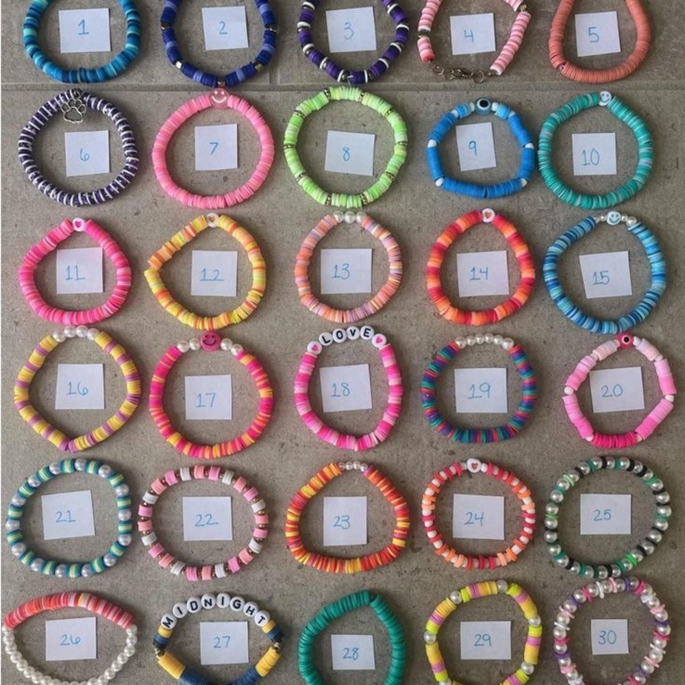 Colorful Kids Beaded Bracelets Set